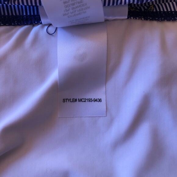 ModCloth NIP Franky Blue White Stripe Gold Starfish High-Waisted Bikini Bottom - Picture 10 of 12